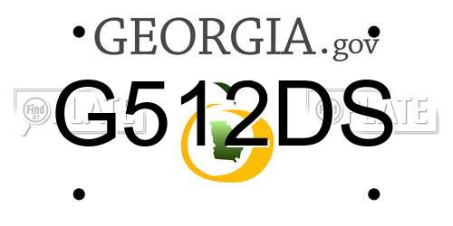 G512DS Georgia License Plate