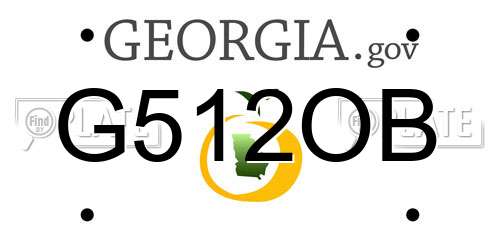 G512OB Georgia License Plate