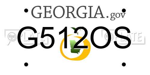 G512OS Georgia License Plate