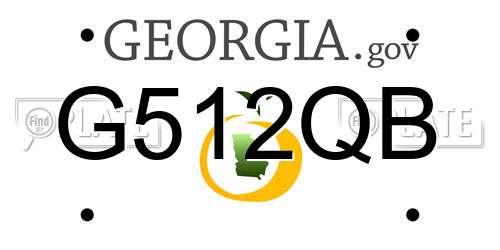 G512QB Georgia License Plate