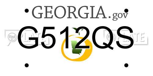 G512QS Georgia License Plate