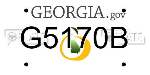 G5170B Georgia License Plate