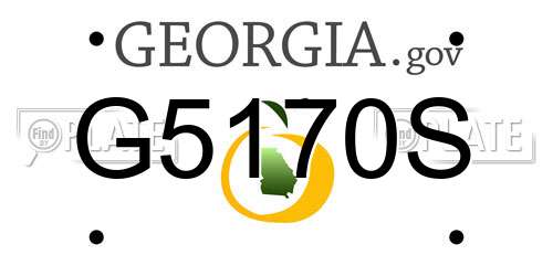 G5170S Georgia License Plate