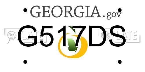 G517DS Georgia License Plate