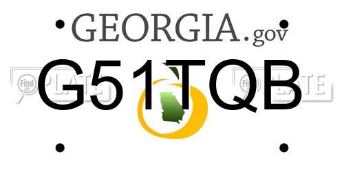 G51TQB Georgia License Plate