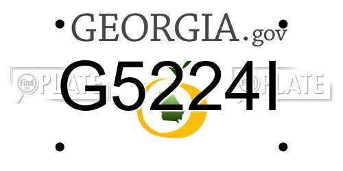 G5224I Georgia License Plate
