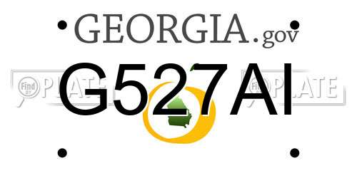 G527AI Georgia License Plate