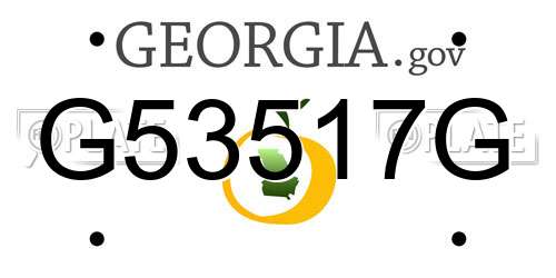 G53517G Georgia License Plate
