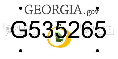 G535265 Georgia License Plate