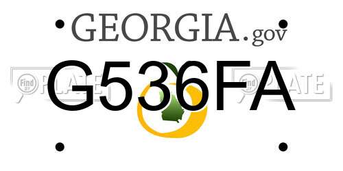 G536FA Georgia License Plate