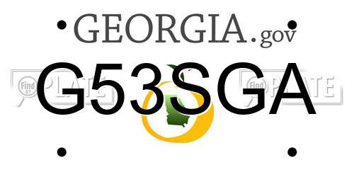 G53SGA Georgia License Plate