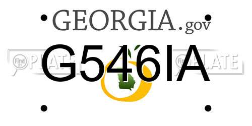 G546IA Georgia License Plate