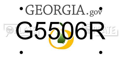G5506R Georgia License Plate