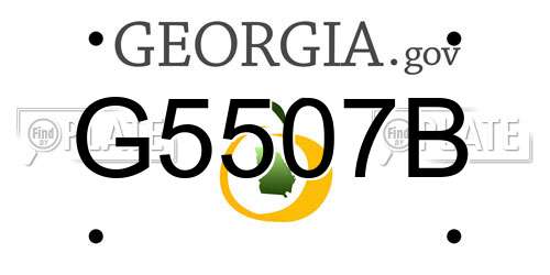 G5507B Georgia License Plate