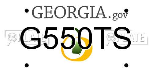 G550TS Georgia License Plate