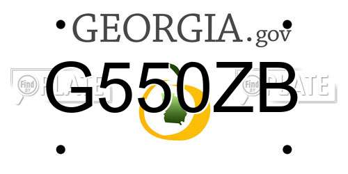 G550ZB Georgia License Plate