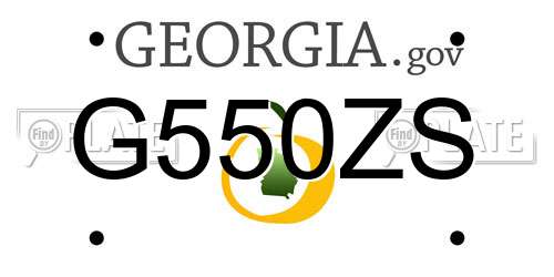 G550ZS Georgia License Plate