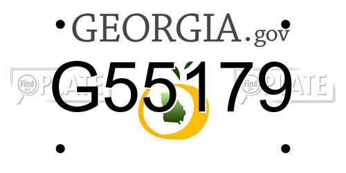 G55179 Georgia License Plate