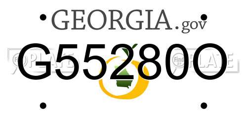 G55280O Georgia License Plate