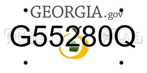 G55280Q Georgia License Plate