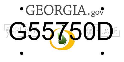 G55750D Georgia License Plate