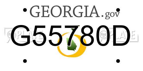 G55780D Georgia License Plate