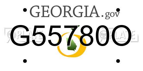 G55780O Georgia License Plate
