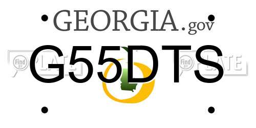G55DTS Georgia License Plate