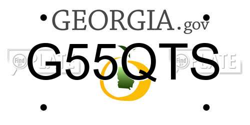 G55QTS Georgia License Plate