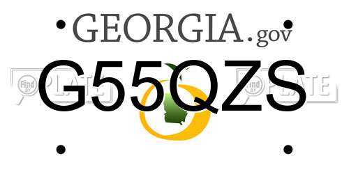 G55QZS Georgia License Plate