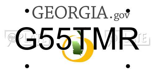 G55TMR Georgia License Plate
