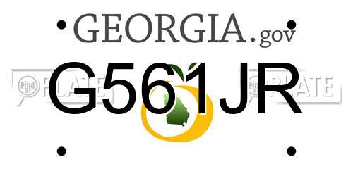 G561JR Georgia License Plate