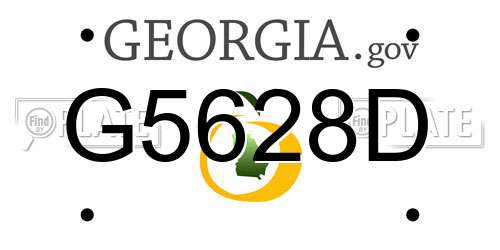G5628D Georgia License Plate