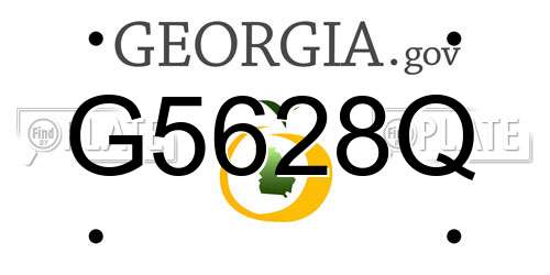 G5628Q Georgia License Plate