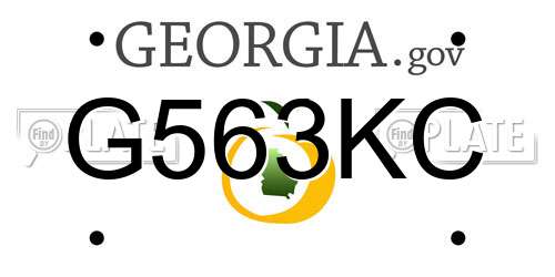 G563KC Georgia License Plate