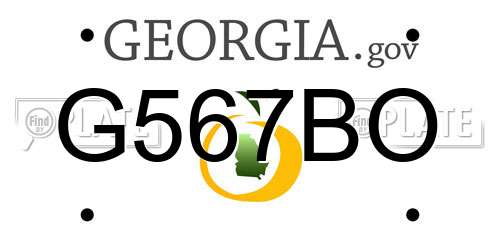 G567BO Georgia License Plate