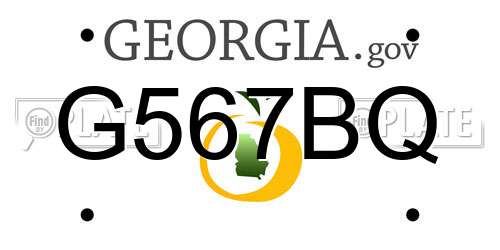 G567BQ Georgia License Plate