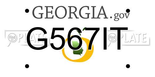 G567IT Georgia License Plate