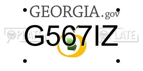 G567IZ Georgia License Plate