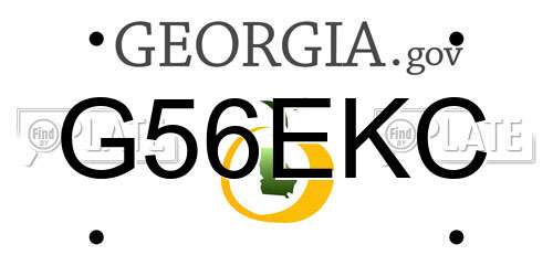 G56EKC Georgia License Plate