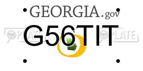 G56TIT Georgia License Plate