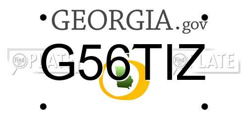 G56TIZ Georgia License Plate