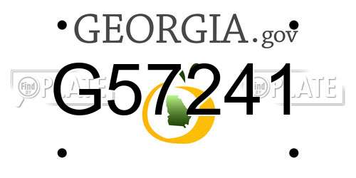G57241 Georgia License Plate