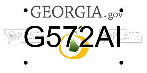 G572AI Georgia License Plate