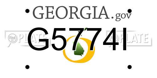 G5774I Georgia License Plate