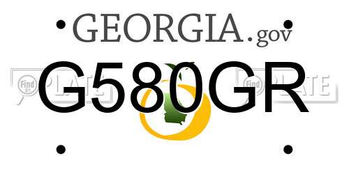 G580GR Georgia License Plate