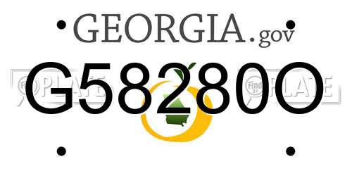 G58280O Georgia License Plate