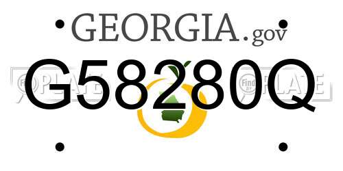 G58280Q Georgia License Plate