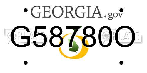 G58780O Georgia License Plate