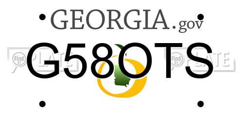 G58OTS Georgia License Plate